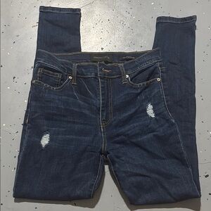 Kendall & Kylie Navy Distressed Denim jeans the knot our high rise skinny size25